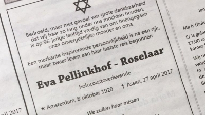 Zij overleefde de Holocaust: Eva Pellinkhof-Roselaar